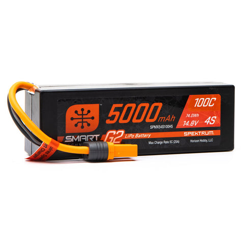 SPEKTRUM SMART-G2 LIPO 14.8V 4S 5000mah 100C W/ IC5