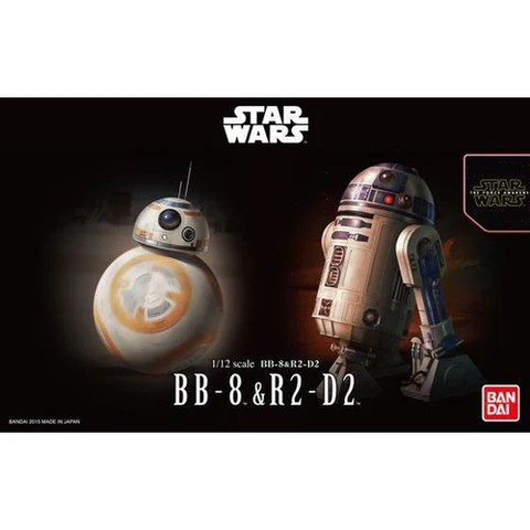 BB-8& R2D2 "starwars",Bandai Star wars character line 1/12