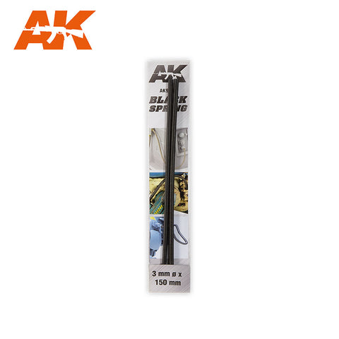AKI 3mm x 6" Black Spring (2)