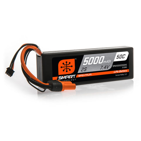 SPEKTRUM SMART LIPO 7.4V 2S 5000mah 50C W/ IC5