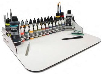 VALLEJO  Module Paint Display Stand & Large Workstation (Holds 51 bottles & brushes)