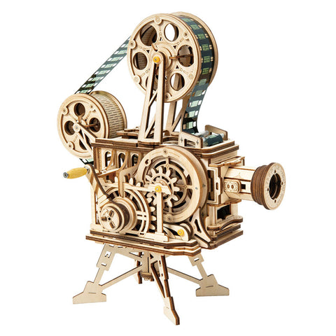 ROKR Mechanical Wood Models; Vitascope - working projector, hand-crank generator