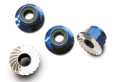 TRAXXAS 4MM BLUE NUTS FLANGED