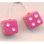KENS 1/24-1/25 Pink w/White Dots Fuzzi Dice