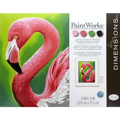 DIMENSIONS Flamingo Fun Paint by Number (11"x14")