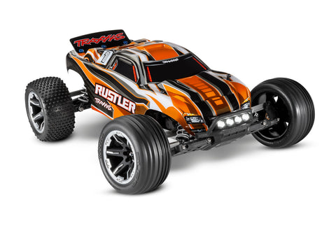 TRAXXAS RUSTLER XL5 W/LIGHTS ORANGE