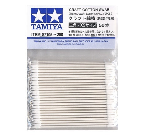 TAMIYA Extra Small Triangular Craft Cotton Swab Tip (50)