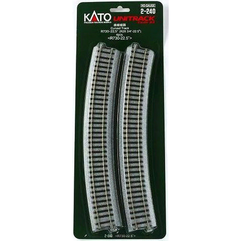 KATO HO  UniTrack 730mm 28-3/4" Radius Curve 22.5-Degree