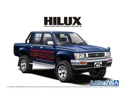 AOSHIMA 1/24 1994 Toyota Hilux Double Cab 4WD Pickup Truck
