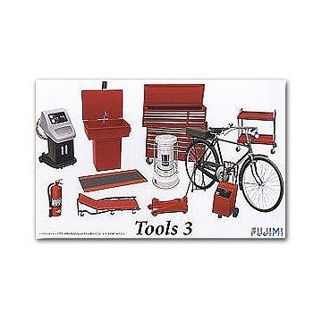 FUJIMI  1/24 Garage Tools Set #3 (Jack, Heater, Tool Chest, Bike, etc.)