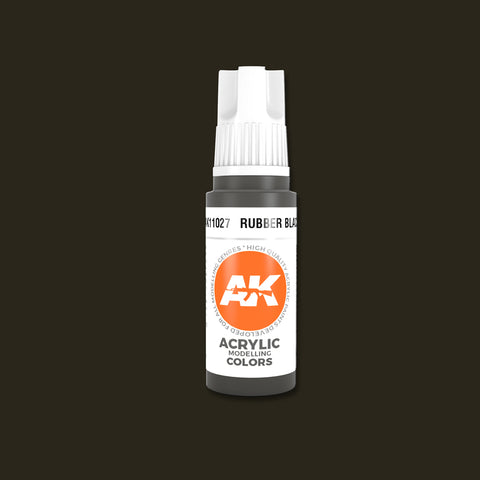 Rubber Black Acrylic Paint 17ml Bottle