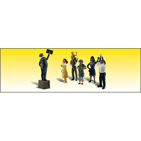 WOODLAND SCENICS HO Figures: Sermon on the Crate