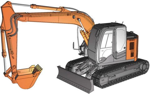Hasegawa 1/35 Hitachi Z Axis135 US Excavator Construction Machinery