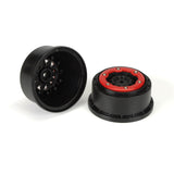 PROLINE ProTrac F-11 Front/Rear 2.2"/3.0" 12mm SC Wheels (2) Red/Blk