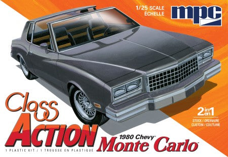 MPC  1/25 1980 Class Action Chevy Monte Carlo w/Chopper Motorcycle & Trailer