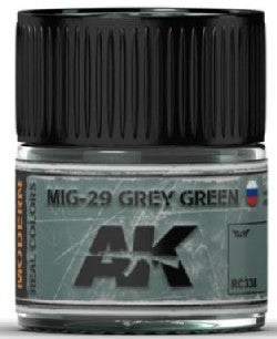 Real Colors: MiG29 Grey Green Acrylic Lacquer Paint 10ml Bottle