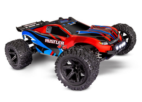 TRAXXAS RUSTLER 4X4 XL-5 W/LED RED