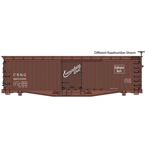 HO WOOD BOXCAR CBQ #120606