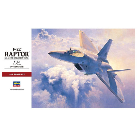 HASEGAWA 1/48 F22 Raptor USAF Superiority Fighter
