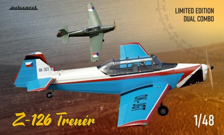 EDUARD 1/48 Zlin Z126r Two-Seater Trainer Aircraft Dual Combo (Ltd Edition Plastic Kit)