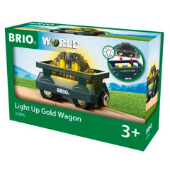 BRIO Light Up Gold Wagon