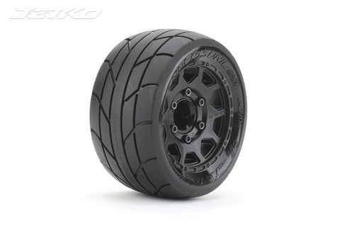 JETKO 1/10 ST 2.8 Super Sonic Tires Mounted on Black Claw Rims,