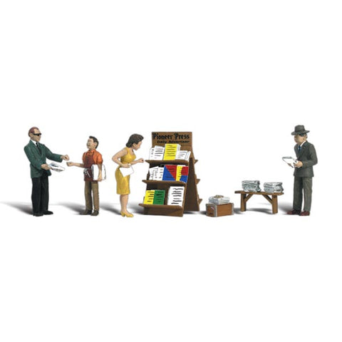 WOODLAND SCENICS O Figures: Newsstand
