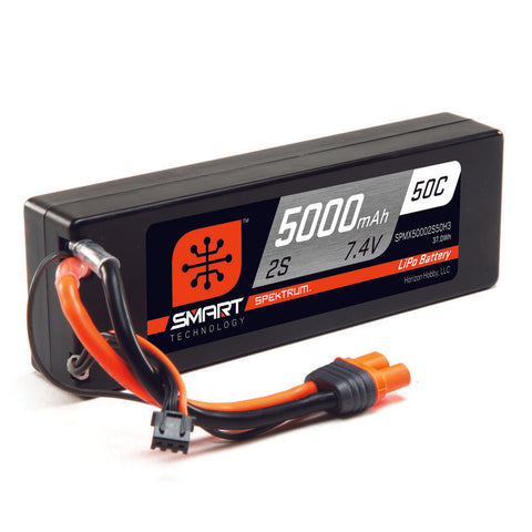 SPEKTRUM SMART LIPO 7.4V 2S 5000mah 50C W/ IC3