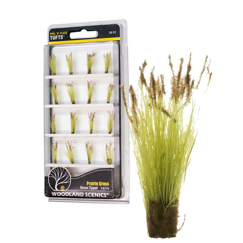WOODLAND SCENICS Brown Tipped Prairie Grass Tufts