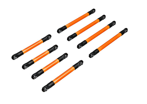 TRAXXAS TRX-4M Suspension link set F & R, 6061-T6 aluminum (orange-anodized)