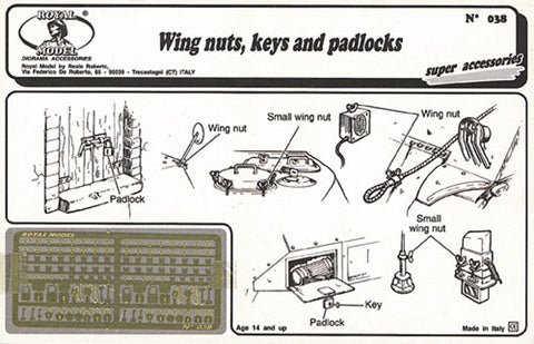 ROYAL MODEL 1/35 WINGS NUTS,KEYS,PADLOCKS