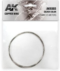 AKI Copper Wire 0.25mm x 5 meters (Silver)