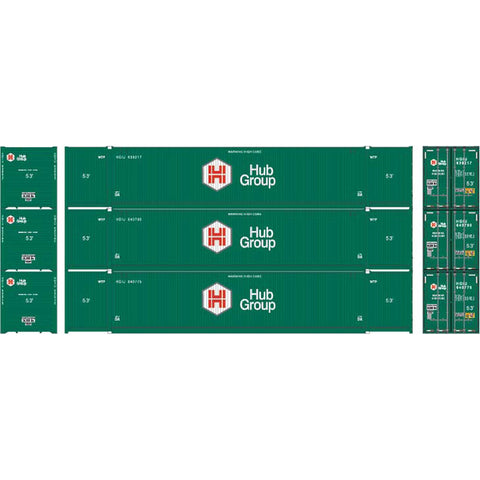 HO 53' CONTAINERS 3-PACK HUB GROUP