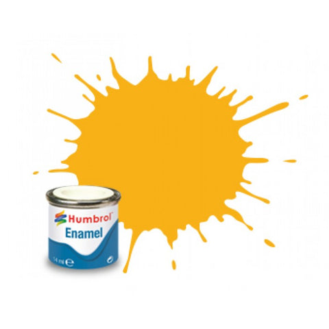 HUMBROL 14ml. Enamel Matte Insignia Yellow