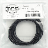 TRAIN CONTROL SYSTEMS 20' 30-Gauge Wire Black