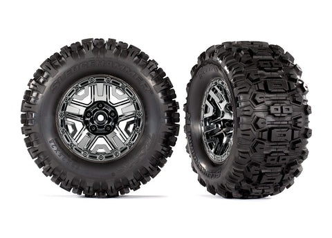 TRAXXAS T&W BLK CHRM 2.8 WHL/SLDGEHMMR