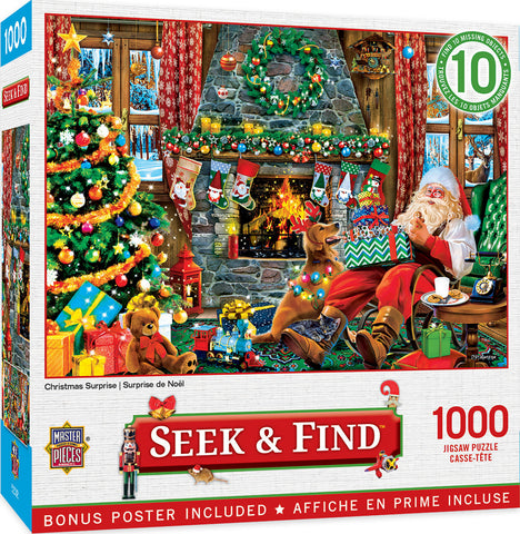 MASTER PIECES 1000-PIECE Christmas Surprise  PUZZLE