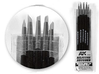AKI Medium Tip Medium Size Silicone Brushes (5)
