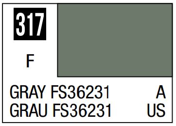 MR HOBBY 10ml Lacquer Based Flat Gray FS36231