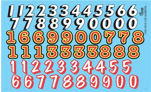 GOFER 1/24-1/25 Old-School Race Car Numbers