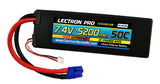 LECTRONPRO LIPO 7.4V 2S 5200mah 50C W/ EC3