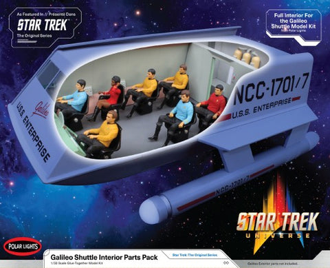 POLAR  LIGHTS 1/32 Star Trek Galileo Shuttlecraft Full Interior Parts Pack & 7 Figures for Kit #909