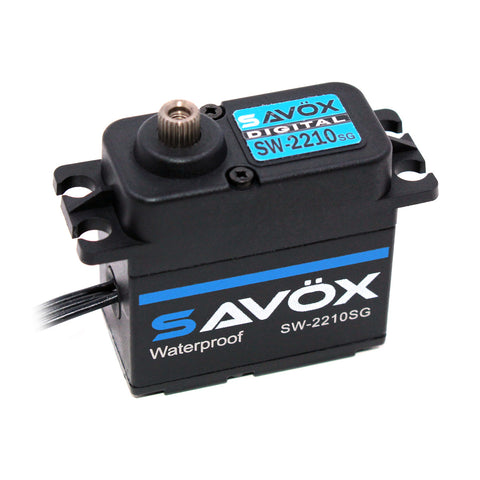 SAVOX 2210 Waterproof Premium, High Voltage, Brushless, Digital Servo 0.11 sec / 500oz @ 7.4V -Black Edition