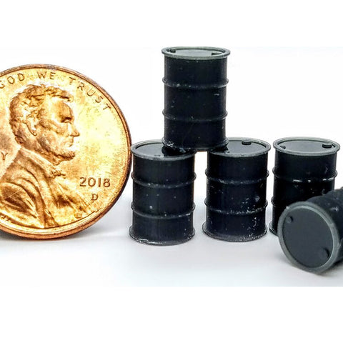 SCALE MINIATURES N Steel Drum w/Cover (5)