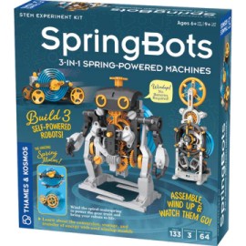 THAMES&KOMOS SpringBots Powered Machines 3-in-1 Model STEM Experiment Kit
