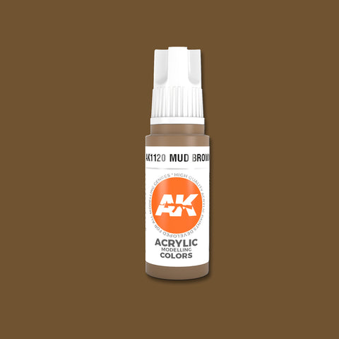Mud Brown 3G Acrylic Paint 17ml Bottle