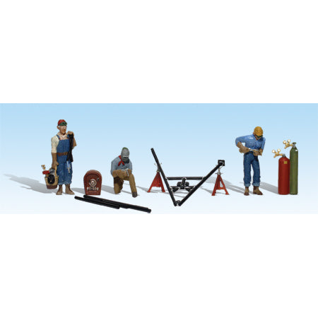 WOODLAND SCENICS HO Figures: Welders & Accessories