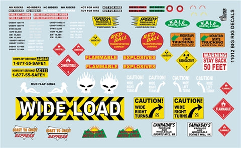 GOFER 1/24-1/25 Big Rig Logos