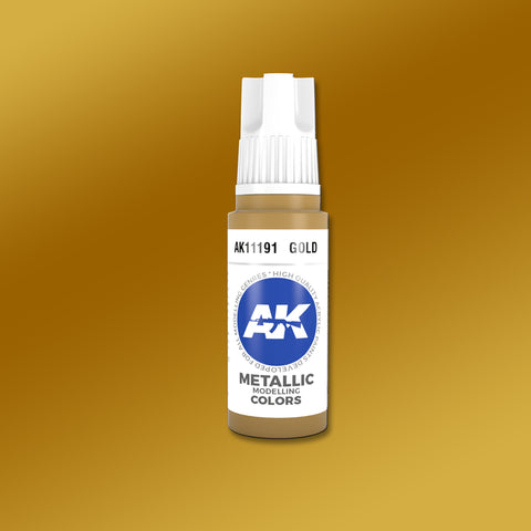 AKI Gold Metallic 3G Acrylic Paint 17ml Bottle