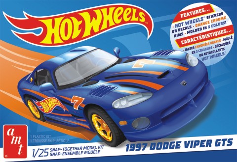 AMT 1/25 Hot Wheels 1997 Dodge Viper GTS Car (Snap)